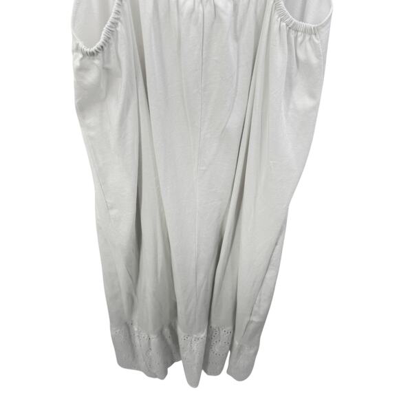 MANGO Dress Dina Spaghetti Straps A-line Midi Size Medium Women's White NWT - Picture 8 of 10